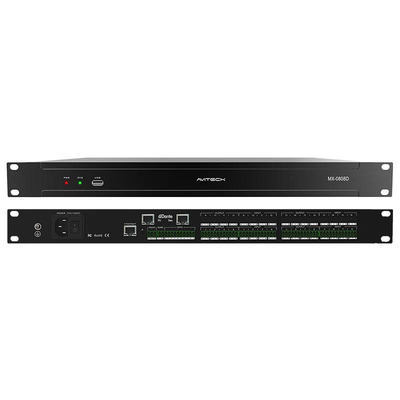 8 Channel Professional Dante DSP